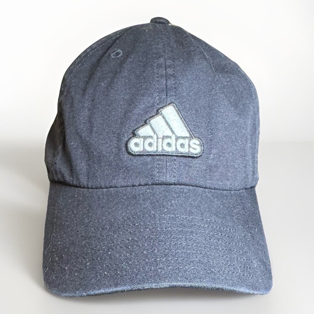 Adidas Hat Cap Strapback One Size Black Adjustable Aeroready 100% Cotton